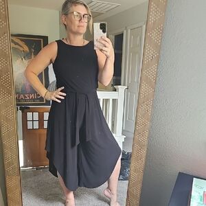 STUNNING ROZ  & ALI HALTER DRAPED LEG JUMPSUIT